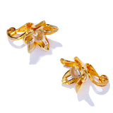 洋牡丹小巧耳夾