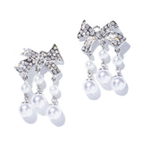 珍珠蝴蝶結造型耳環 - IRIS47 Taiwan