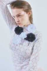 大理花花朵造型胸針