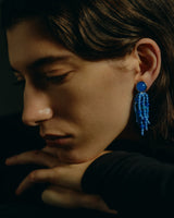 Tarantella 藍瑪瑙耳夾 - IRIS47 Taiwan