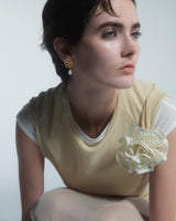 立體網狀薔薇花飾胸針