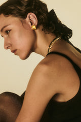 洋牡丹小巧耳夾